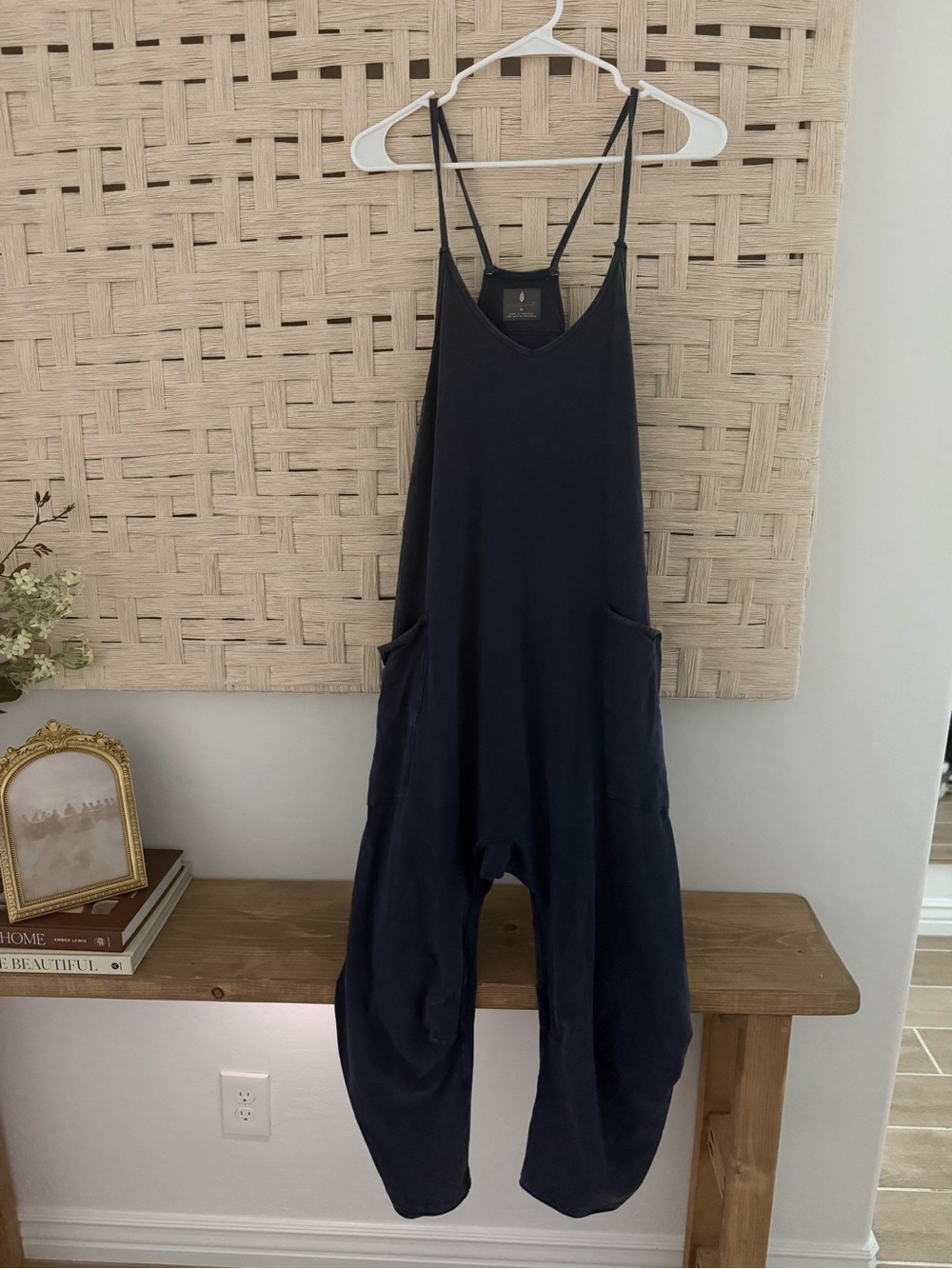 Free People Navy Hot Shot Onesie